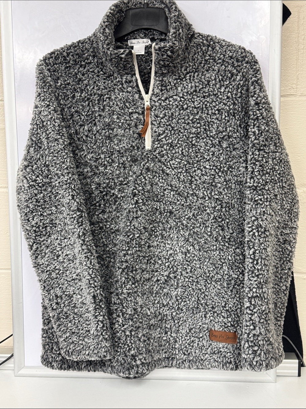Bass Pro Shops Gray Sherpa Half-Zip Pullover